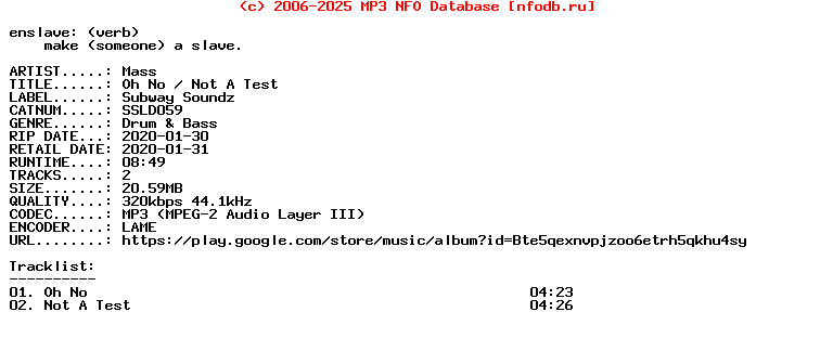 Mass-Oh_No__Not_A_Test-(SSLD059)-WEB-2020