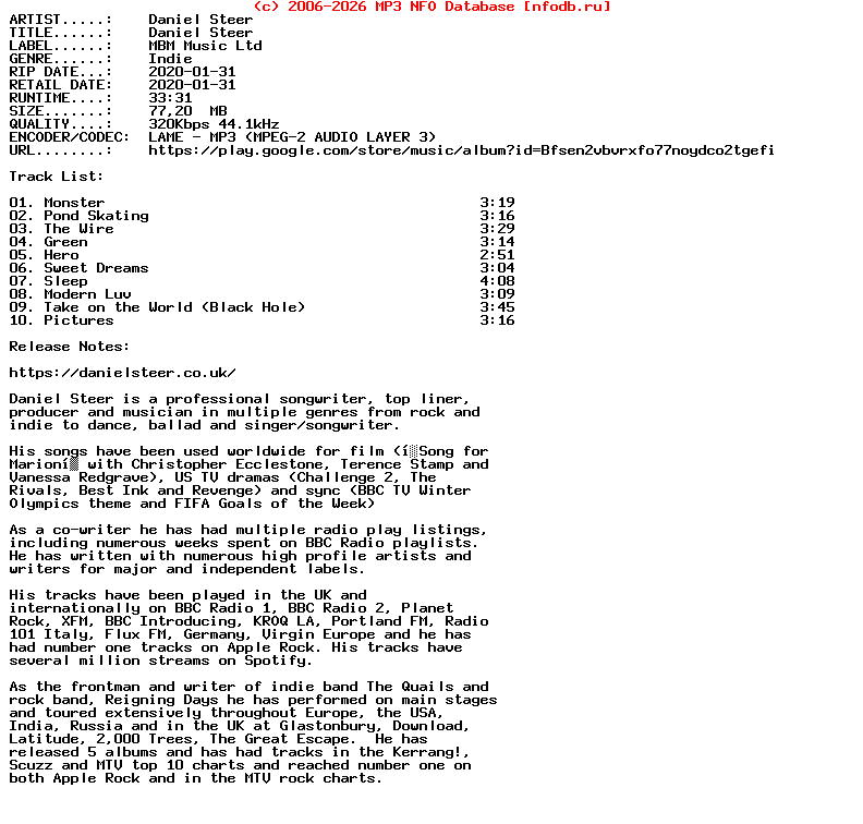 Daniel_Steer-Daniel_Steer-2020