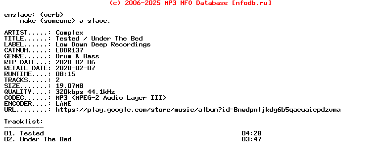 Complex-Tested__Under_The_Bed-(LDDR137)-WEB-2020