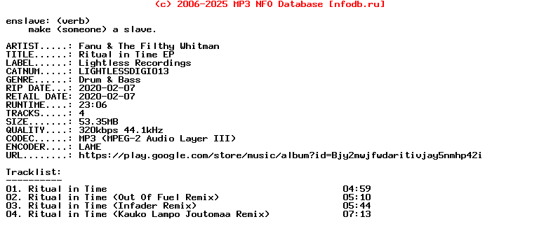 Fanu_And_The_Filthy_Whitman-Ritual_In_Time_Ep-(LIGHTLESSDIGI013)-WEB-2020
