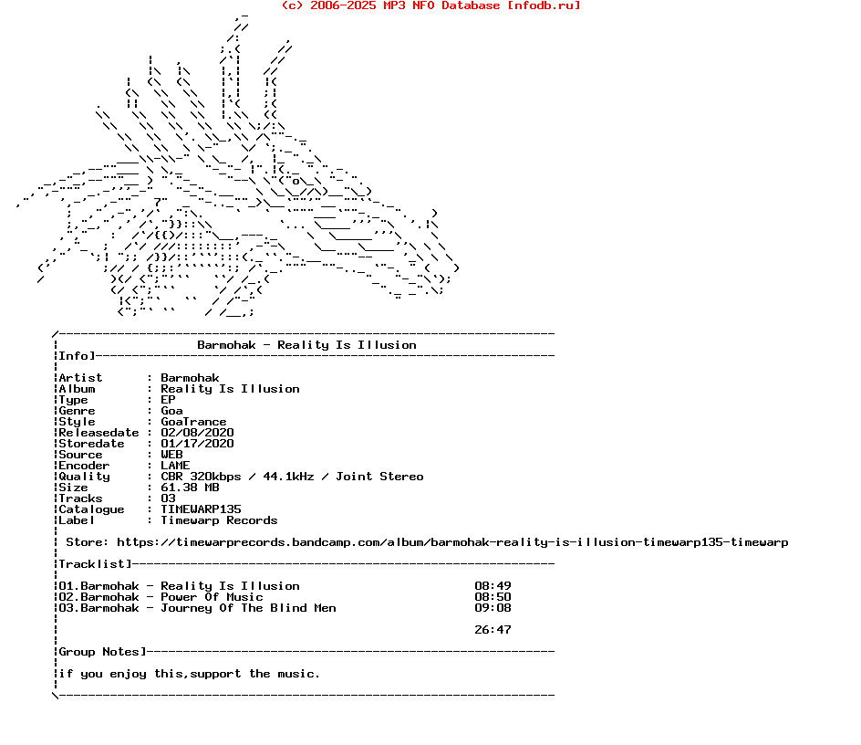 Barmohak_-_Reality_Is_Illusion-(TIMEWARP135)-EP-WEB-2020-Barghest