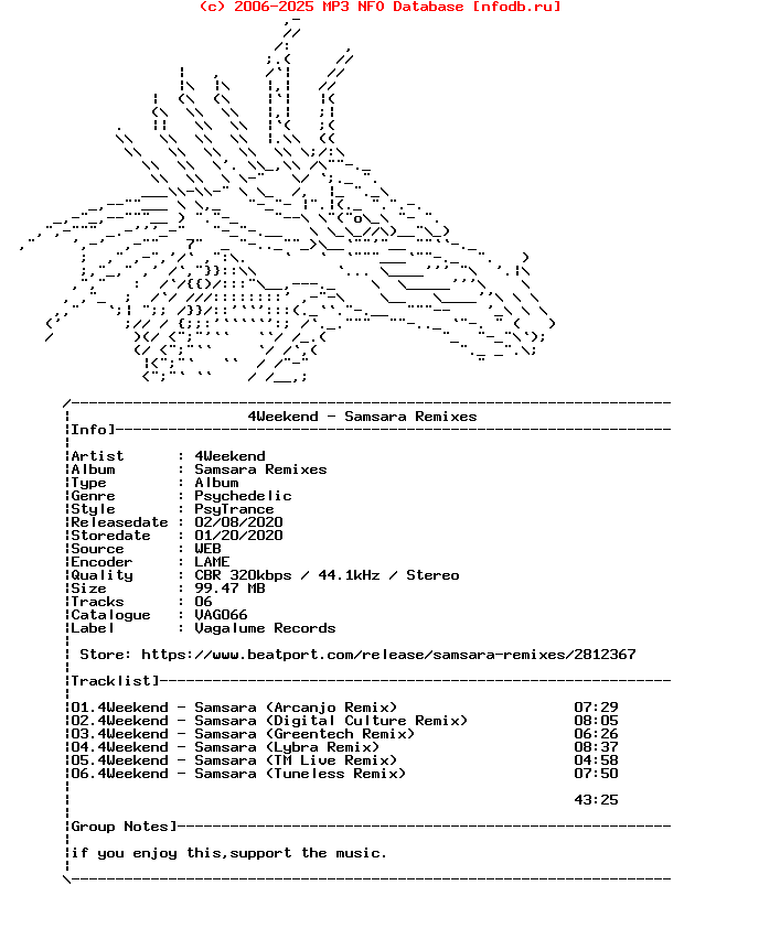 4Weekend_-_Samsara_Remixes-(VAG066)-WEB-2020-Barghest
