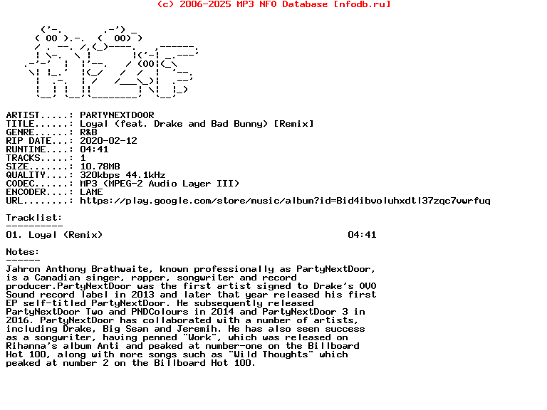 Partynextdoor-Loyal_(FEAT._DRAKE_AND_BAD_BUNNY)_(REMIX)-Single-WEB-2019