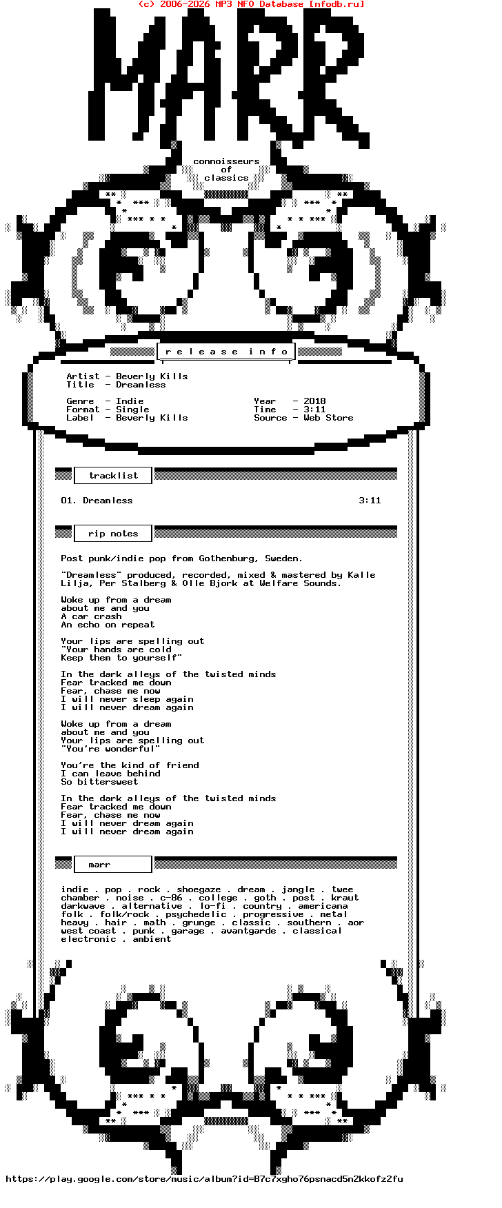 Beverly_Kills-Dreamless-Single-WEB-2018-Marr