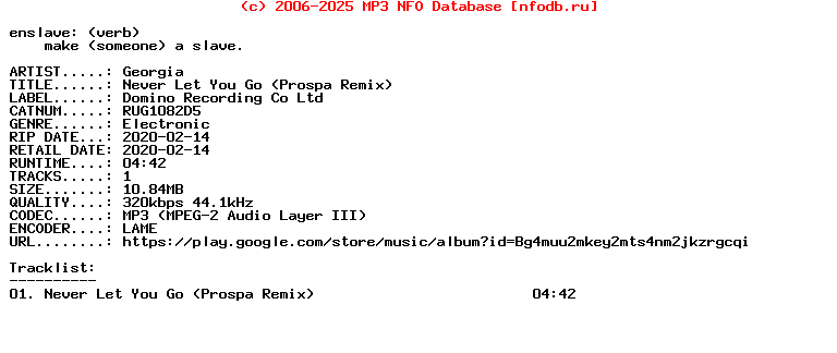 Georgia-Never_Let_You_Go_(PROSPA_REMIX)-(RUG1082D5)-Single-WEB-2020
