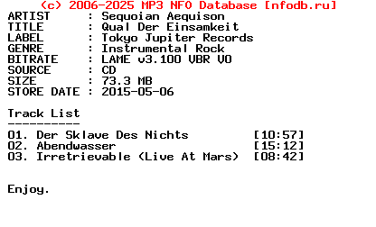Sequoian_Aequison-Qual_Der_Einsamkeit-EP-2015