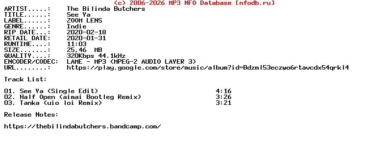 The_Bilinda_Butchers-See_Ya-EP-2020