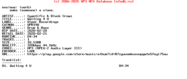 Cyantific_And_Blvck_Crowz-Waiting_4_U-(VPR198)-Single-WEB-2020