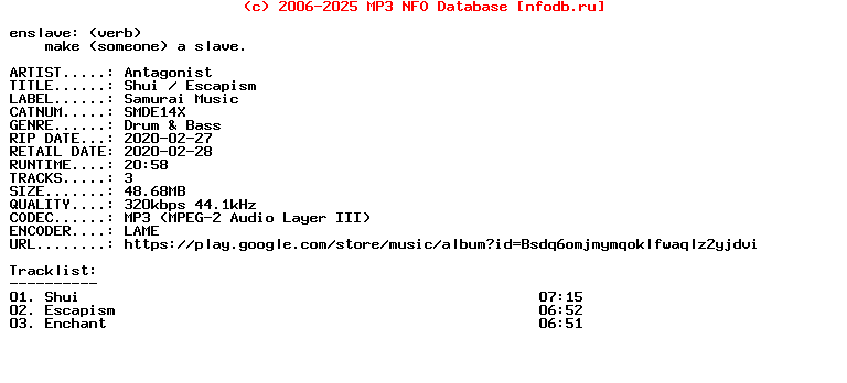 Antagonist-Shui__Escapism-(SMDE14X)-WEB-2020