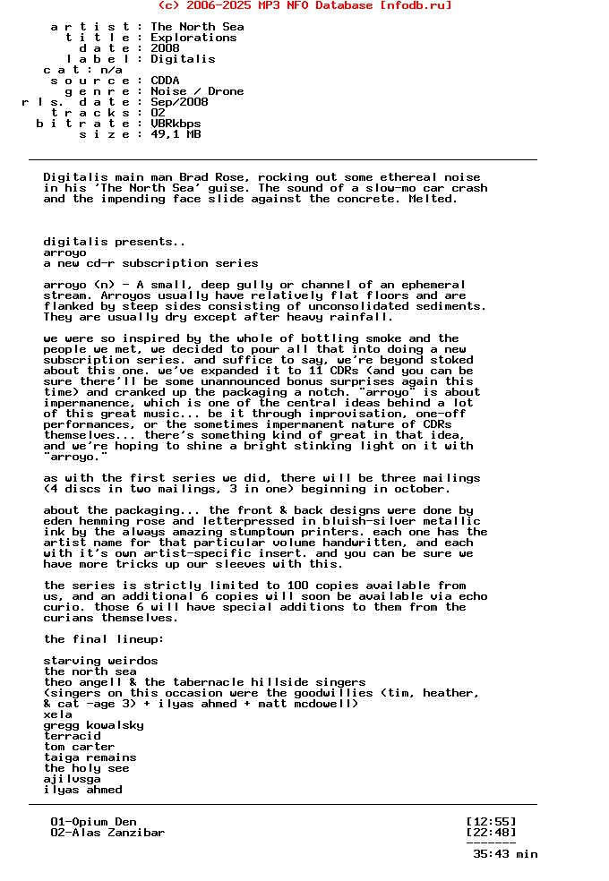 The_North_Sea--Explorations-Arroyo_Series-(DIGITALIS)-CDR-2008