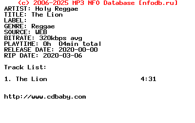 Holy_Reggae-The_Lion-Single_Web-2020