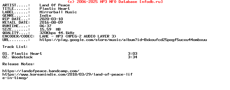 Land_Of_Peace-Plastic_Heart-Single-2016