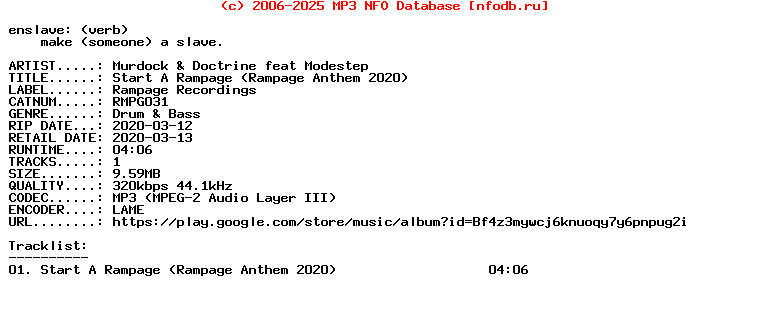 Murdock_And_Doctrine_Feat_Modestep-Start_A_Rampage_(RAMPAGE_ANTHEM_2020)-(RMPG031)-Single-WEB-2020