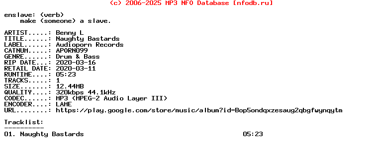 Benny_L-Naughty_Bastards-(APORN099)-Single-WEB-2020