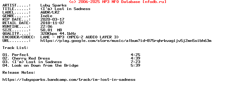 Luby_Sparks-(IM)_Lost_In_Sadness-EP-2018