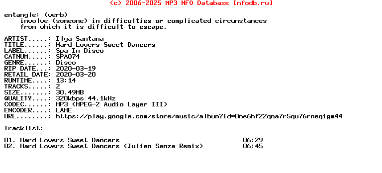 Ilya_Santana-Hard_Lovers_Sweet_Dancers-(SPA074)-WEB-2020