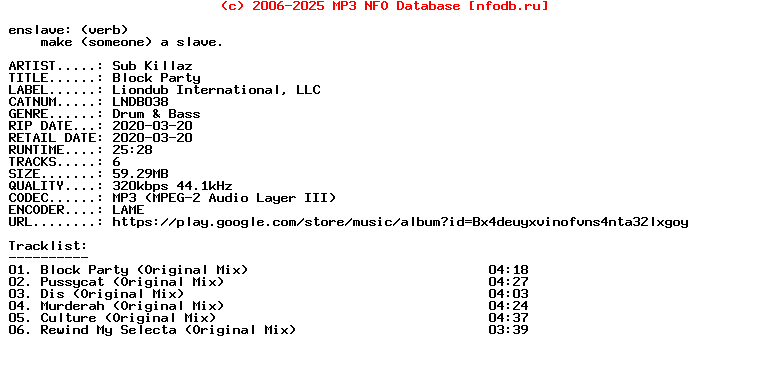 Sub_Killaz-Block_Party-(LNDB038)-WEB-2020