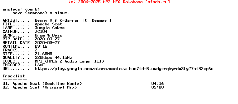 Benny_V_And_K-Warren_Ft_Deemas_J-Apache_Scat-(JC104)-WEB-2020