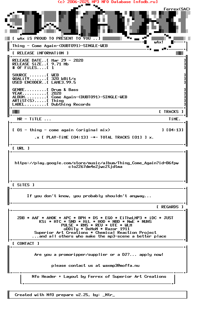 Thing-Come_Again-(DUBT091)-Single-WEB-2020