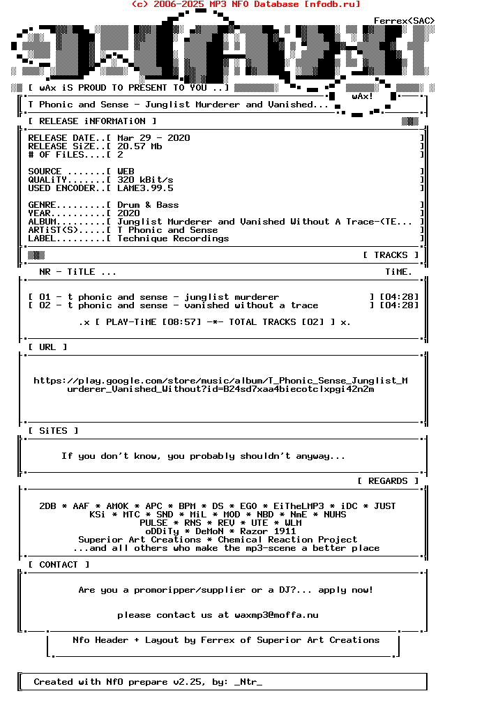 T_Phonic_And_Sense-Junglist_Murderer_And_Vanished_Without_A_Trace-(TECH203)-WEB-2020