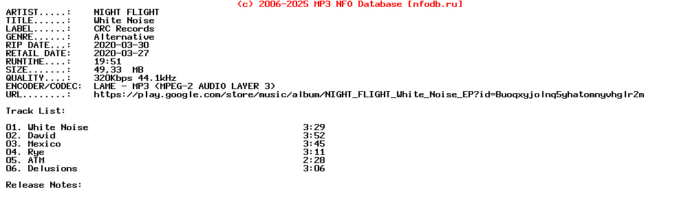Night_Flight-White_Noise-EP-2020