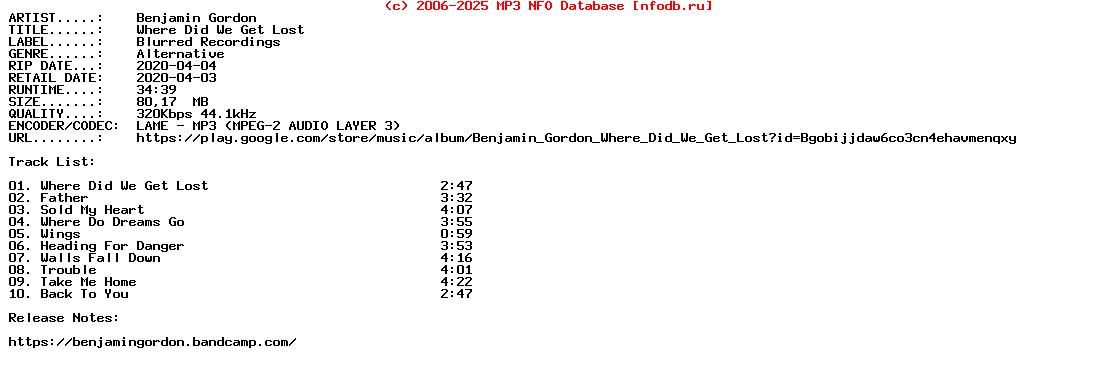 Benjamin_Gordon-Where_Did_We_Get_Lost-2020