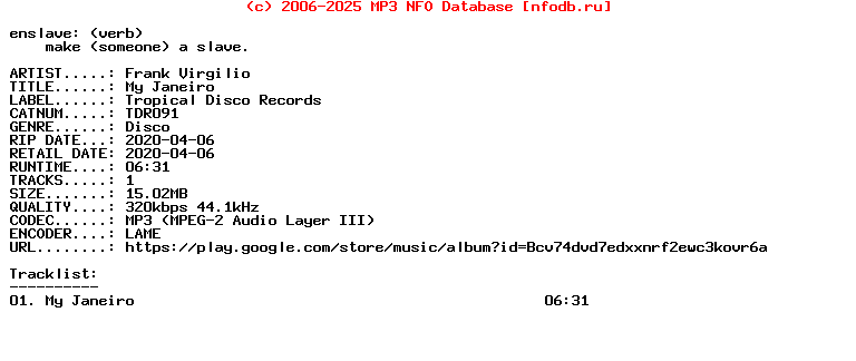 Frank_Virgilio-My_Janeiro-(TDR091)-Single-WEB-2020