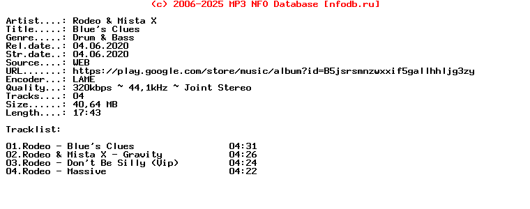 Rodeo_And_Mista_X-Blues_Clues-(DZA018)-WEB-2020