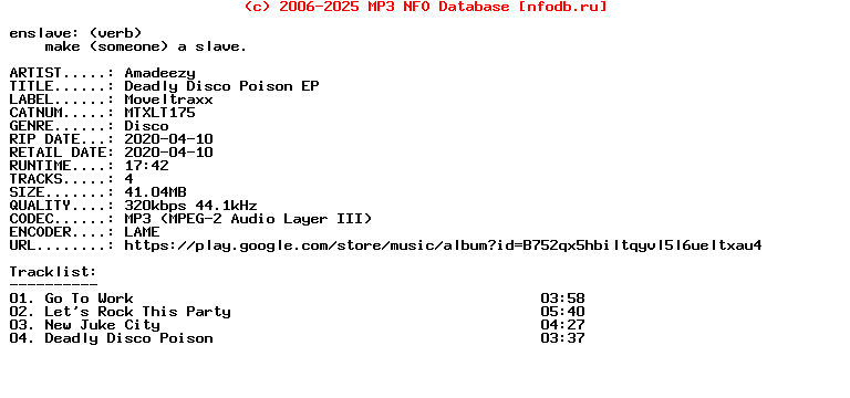 Amadeezy-Deadly_Disco_Poison_Ep-(MTXLT175)-WEB-2020