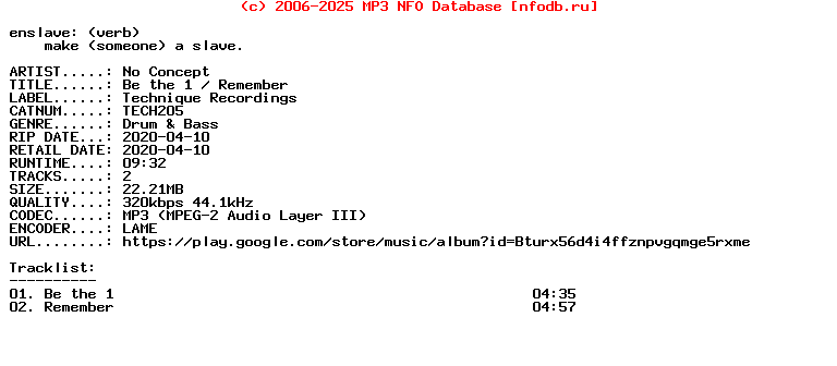 No_Concept-Be_The_1__Remember-(TECH205)-WEB-2020