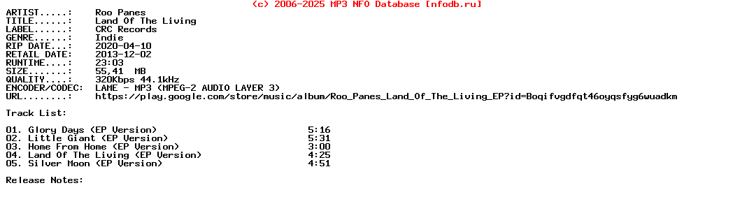 Roo_Panes-Land_Of_The_Living-EP-2013