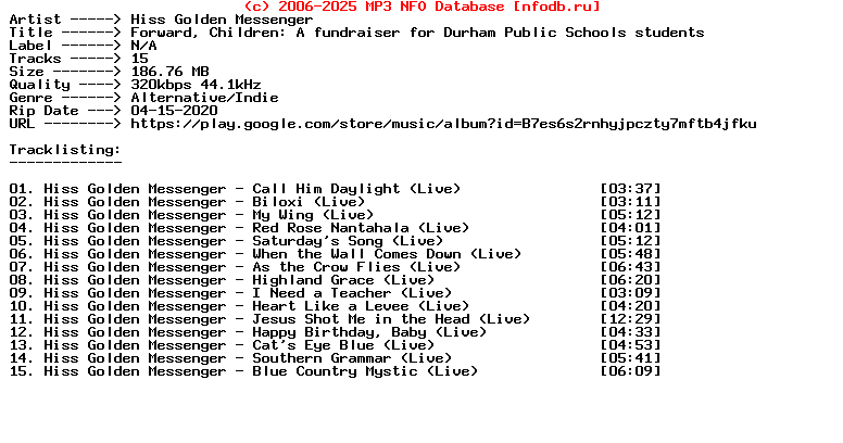 Hiss_Golden_Messenger-Forward_Children_A_Fundraiser_For_Durham_Public_Schools_Students-WEB-2020