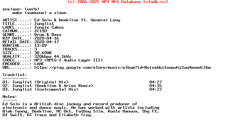 Ed_Solo_And_Deekline_Ft_General_Levy-Junglist-(JC110)-WEB-2020