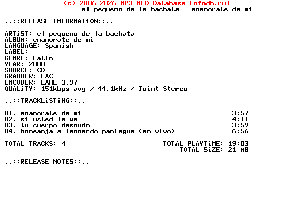 El_Pequeno_De_La_Bachata-Enamorate_De_Mi-(PROMO)-SP-2008