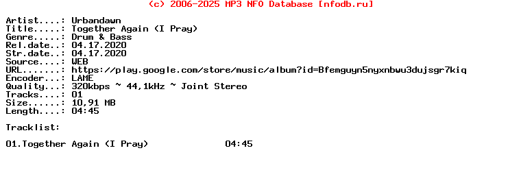 Urbandawn-Together_Again_(I_PRAY)-Single-WEB-2020