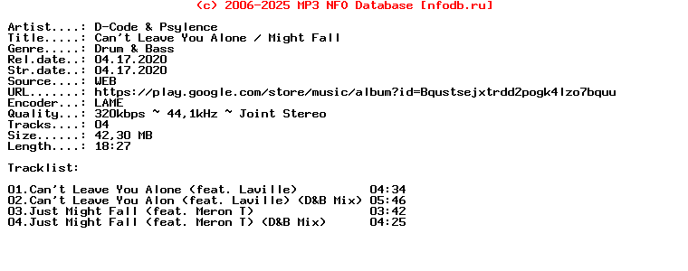 D-Code_And_Psylence-Cant_Leave_You_Alone__Just_Might_Fall-(PRGRAM107)-WEB-2020