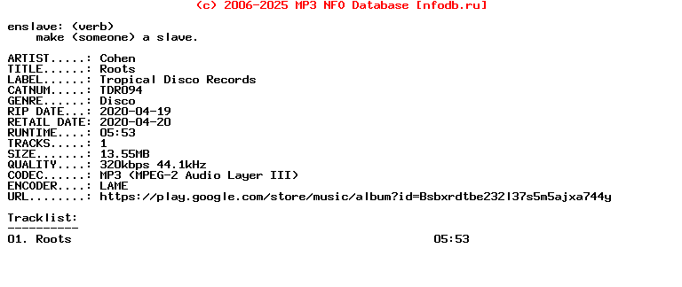 Cohen-Roots-(TDR094)-Single-WEB-2020