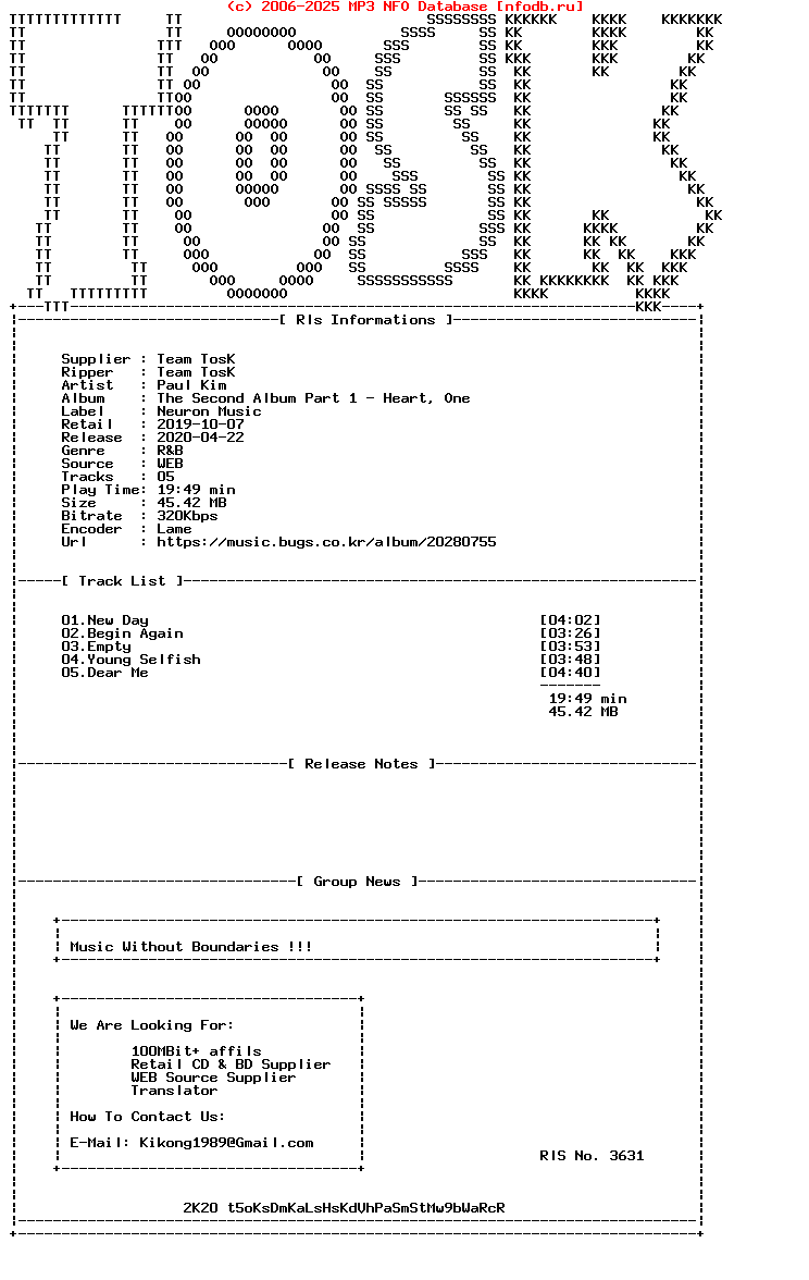 Paul_Kim-The_Second_Album_Part_1_-_Heart_And_One-WEB-KR-2019-TosK
