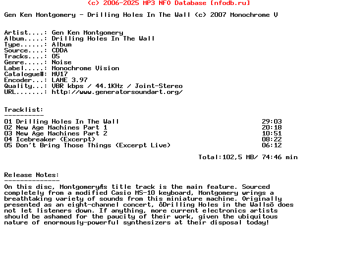 Gen_Ken_Montgomery-Drilling_Holes_In_The_Wall-2007