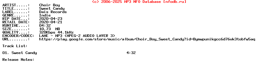 Choir_Boy-Sweet_Candy-Single-2020