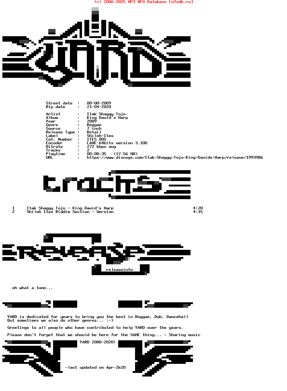 Itak_Shaggy_Tojo-King_Davids_Harp-(ITES_005)-7Inch_Vinyl-2009-YARD