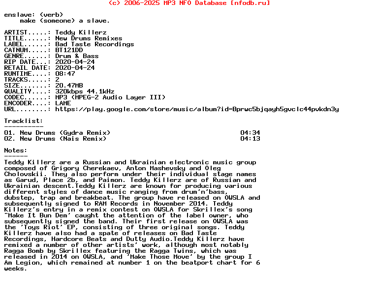 Teddy_Killerz-New_Drums_Remixes-(BT121DD)-WEB-2020