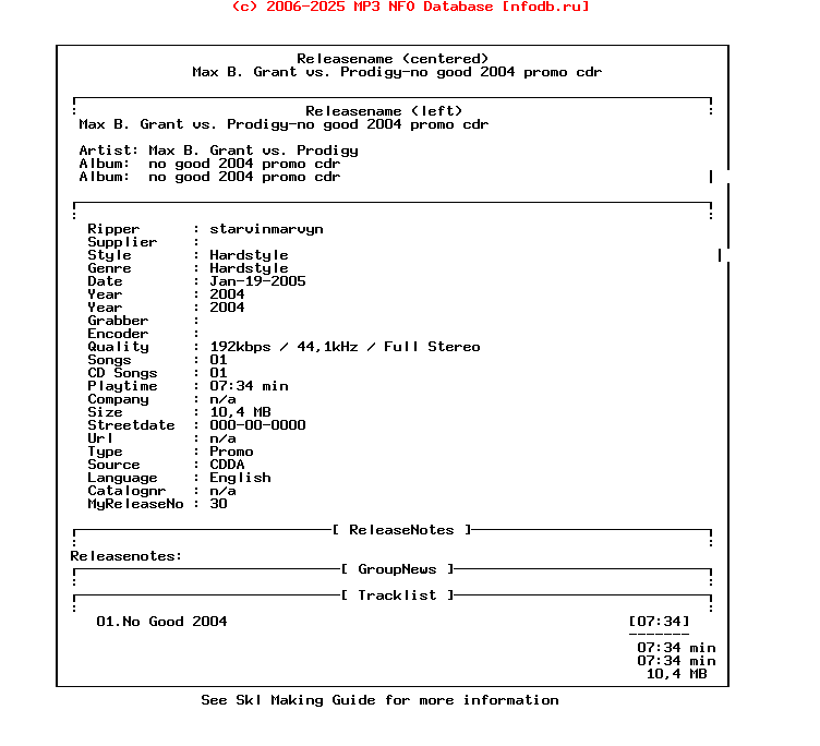Max_B._Grant_Vs._Prodigy_-_No_Good_2004_Promo_Cdr-2004-STM