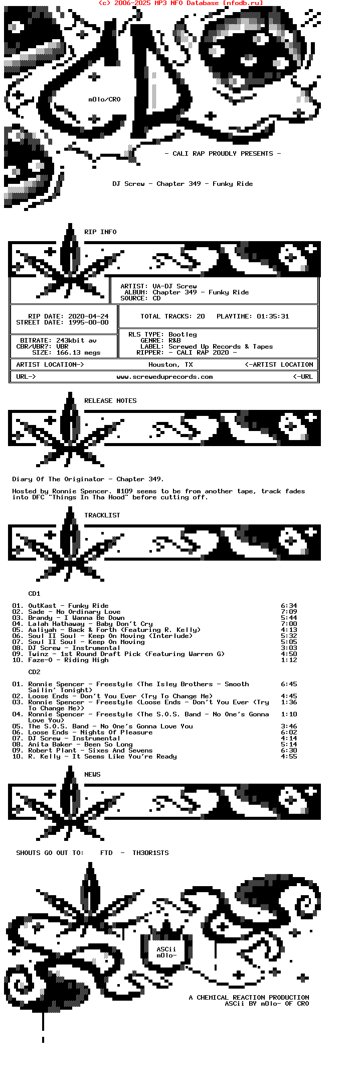VA-Dj_Screw-Chapter_349-Funky_Ride-(BOOTLEG)-2CD-1995
