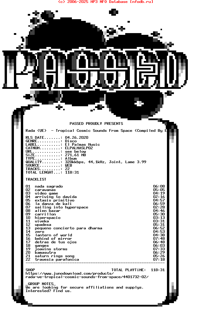 Rada_(VE)-Tropical_Cosmic_Sounds_Form_Space_(COMPILED_BY_EL_PALMAS)-(ELPALMASLP02)-WEB-2020