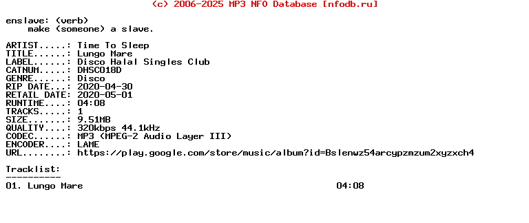 Time_To_Sleep-Lungo_Mare-(DHSC018D)-Single-WEB-2020