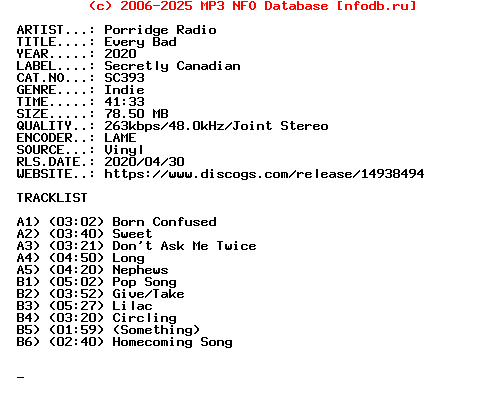 Porridge_Radio-Every_Bad-(SC393)-Lp-2020