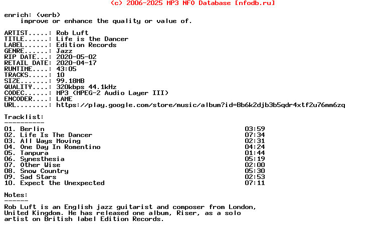 Rob_Luft-Life_Is_The_Dancer-WEB-2020
