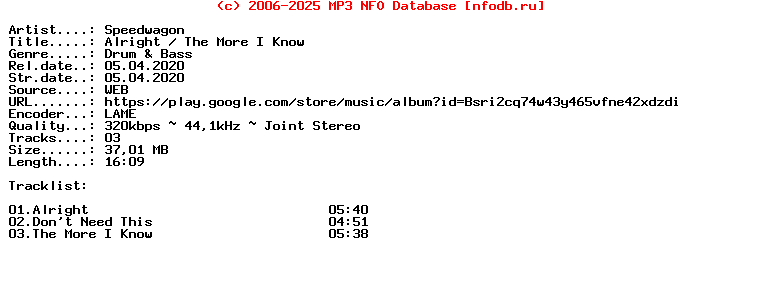 Speedwagon-Alright__The_More_I_Know-(CLS307)-WEB-2020