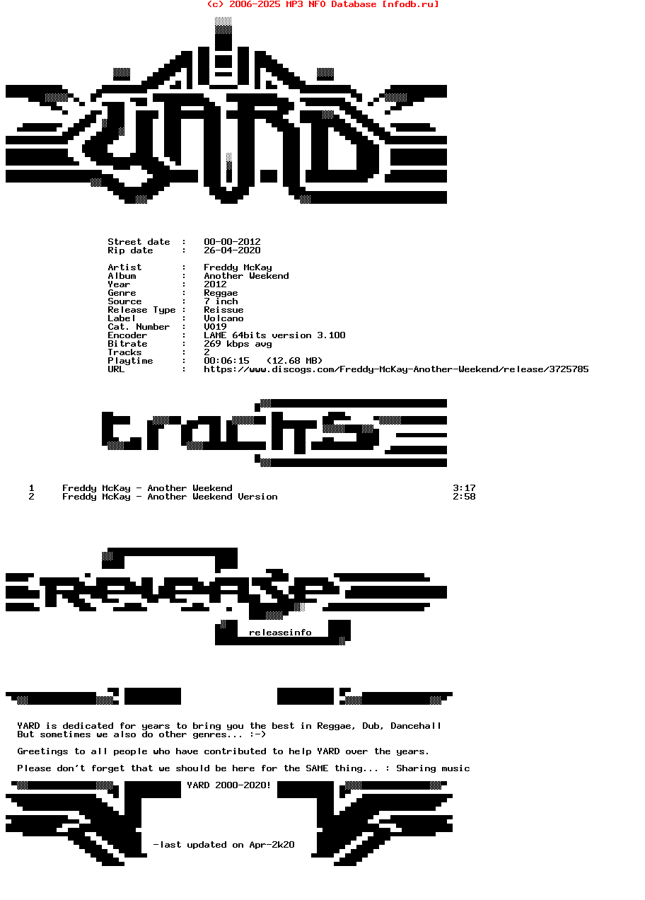 Freddy_Mckay-Another_Weekend-(VO19)-Reissue-7Inch_Vinyl-2012-YARD